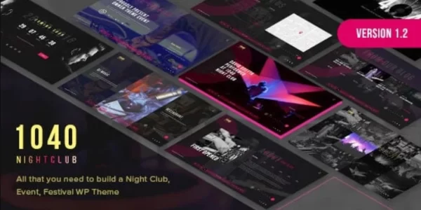 1040 Night Club DJ, Music Festival WordPress Theme 1.2 GPL Theme