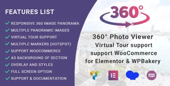 360° Photo Viewer (Virtual Tour) for Elementor, Gutenberg and WPBakery 2.2.3 GPL Plugins