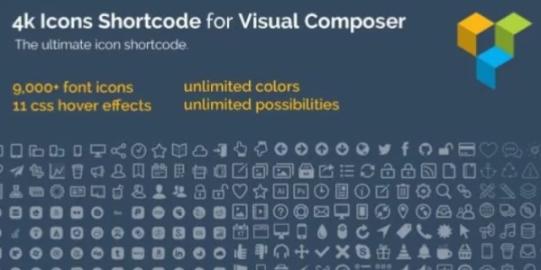 4k Icon Fonts for WPBakery Page Builder 2.1.0 GPL Plugins