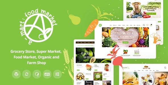 A-Mart Organic Products Shop WordPress Theme 1.0.2 GPL Theme