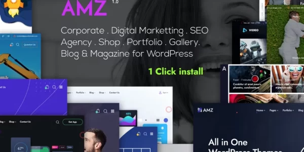 AMZ All in One Creative WordPress Theme 1.0 GPL Theme