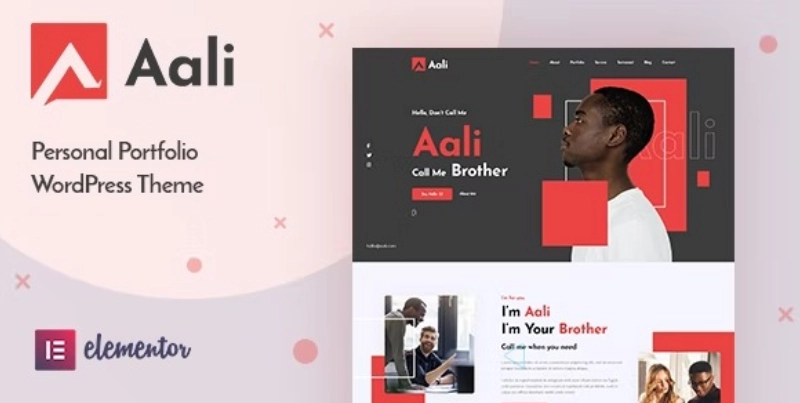 Aali Personal Portfolio WordPress Theme 1.0 GPL Theme