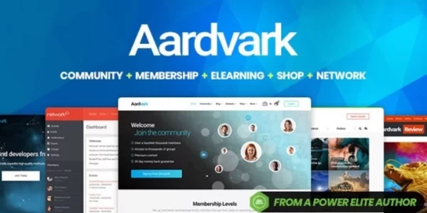 Aardvark Community, Membership, BuddyPress Theme 4.53 GPL Theme