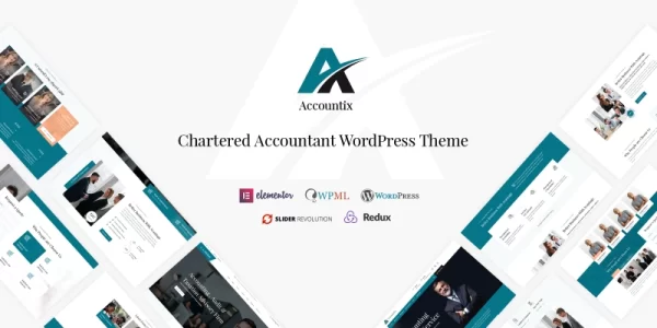 Accountix- Chartered Accountant WordPress Theme 1.0.1 GPL Theme