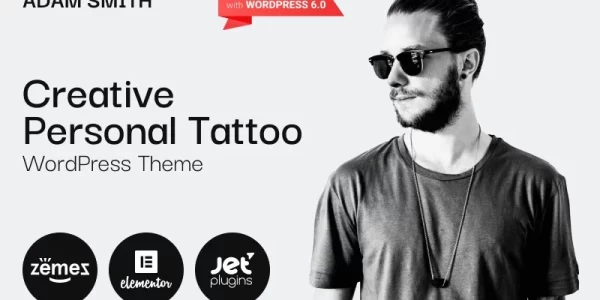 Adam Smith Creative Personal Tattoo Pro WordPress Theme 1.0.1 GPL Theme