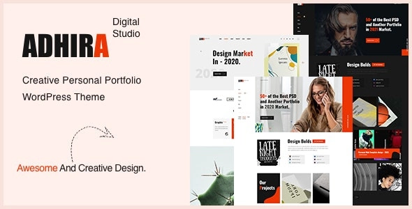 Adhira Creative Agency Portfolio WordPress Theme 1.0 GPL Theme
