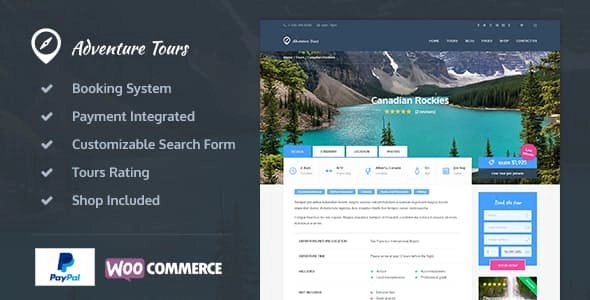 Adventure Tours 5.1.2 GPL Theme