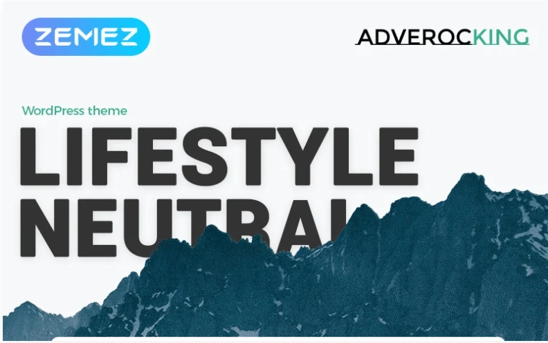 Adverocking Lifestyle Neutral WordPress Elementor Theme 1.0.0 GPL Theme