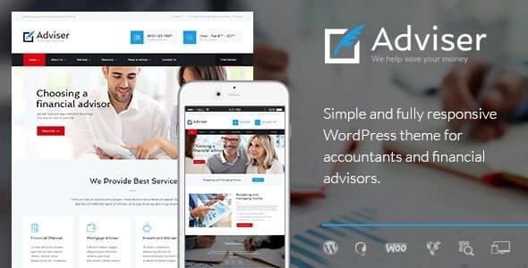 Adviser | A Modern Finance Accounting WordPress Theme 1.9.2 GPL Theme