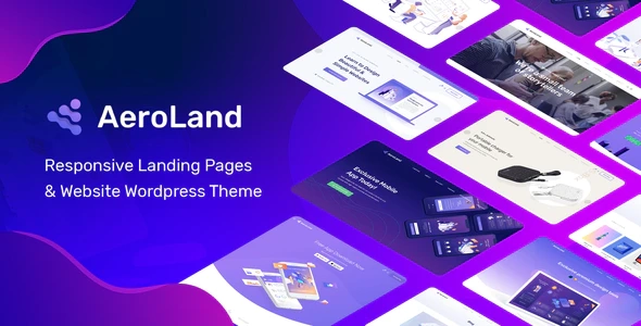 AeroLand App Landing Software Website WordPress Theme 1.6.8 GPL Theme