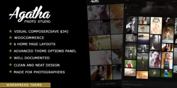 Agatha | Art Gallery Photography Theme 2.4.4 GPL Theme