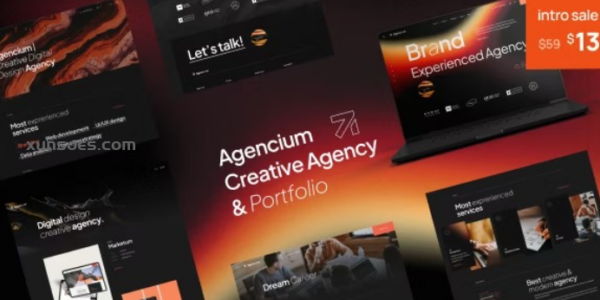 Agencium | Creative Agency Portfolio WordPress Theme 1.0.7 GPL Theme