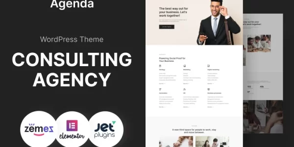 Agenda Consulting Agency WordPress Theme 1.0.1 GPL Theme