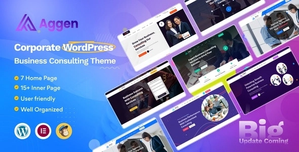 Aggen Business Consulting WordPress Theme 2.1.0 GPL Theme