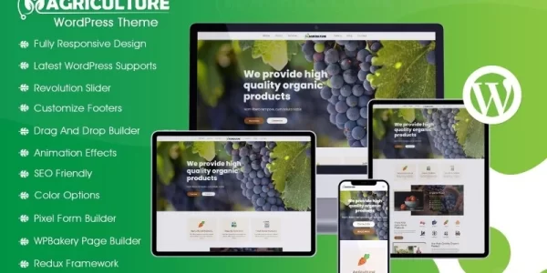 Agriculture and Farming WordPress Theme 1.0.0 GPL Theme