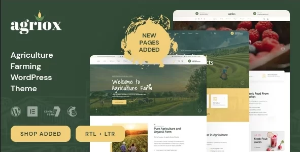 Agriox Agriculture Farming WordPress Theme 1.2.1 GPL Theme