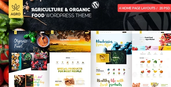 Agro Organic Farm Agriculture WordPress Theme 1.5.6 GPL Theme
