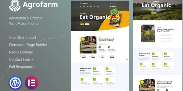 Agrofarm – Agriculture Organic WordPress Theme 1.0.0 GPL Theme