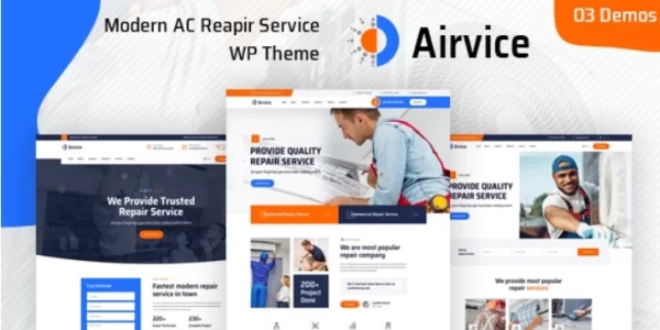 Airvice  – AC Repair Services WordPress Theme 1.1.2 GPL Theme