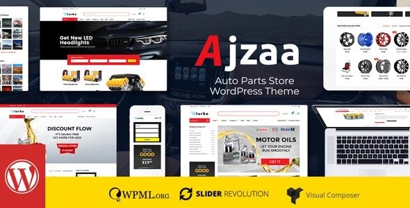 Ajzaa Auto Parts Store WordPress Theme  2.4.2 2.4.2 GPL Theme