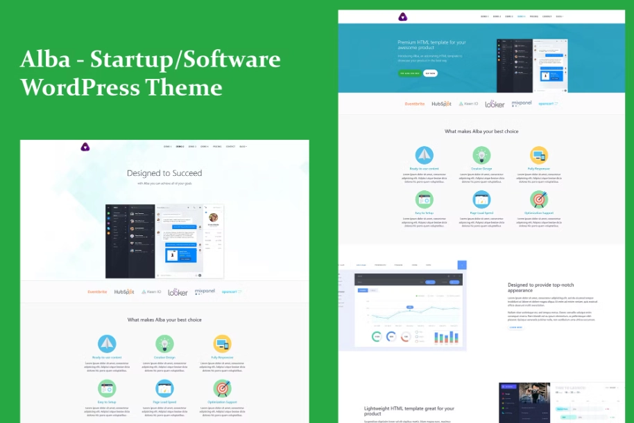Alba Startup/Software WordPress Theme 1.0 GPL Theme