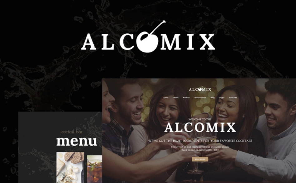 Alcomix Cocktail Bar WordPress Theme 1.0.0 GPL Theme