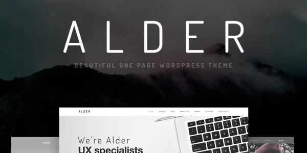 Alder Modern OnePage WordPress Theme 1.8 GPL Theme