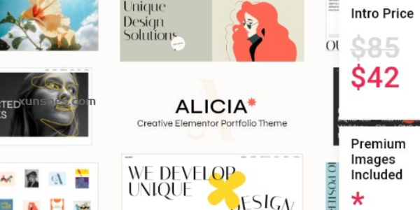 Alicia Elementor Portfolio Theme 1.0.1 GPL Theme