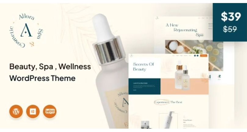 Allora Beauty Spa Cosmetic WordPress Theme 1.0 GPL Theme
