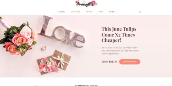 Amaryllis Flower Shop WooCommerce Theme 1.0.0 GPL Theme