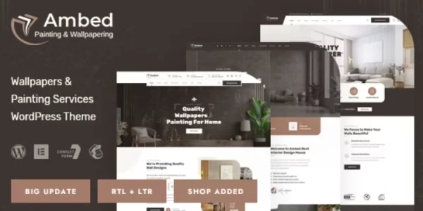 Ambed Wallpapers Painting Services WordPress Theme 1.1 GPL Theme