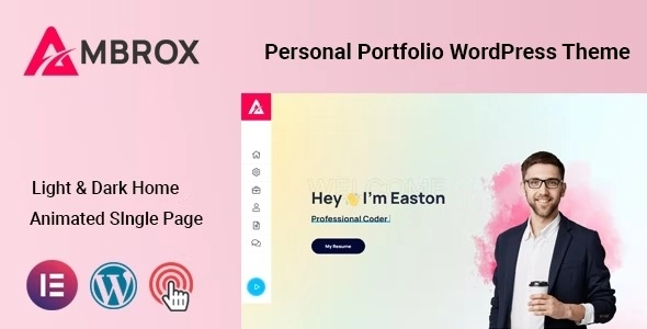 Ambrox Personal Portfolio WordPress Theme 1.0.0 GPL Theme