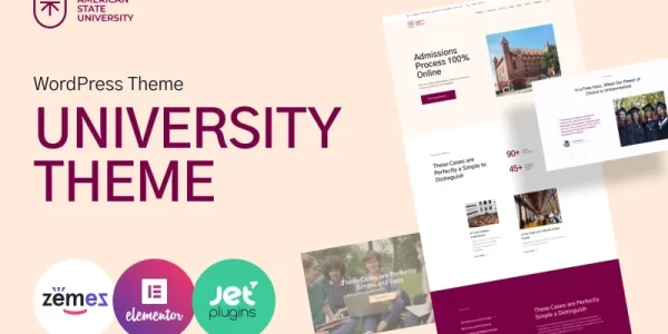 American State University University WordPress Theme 1.0.1 GPL Theme