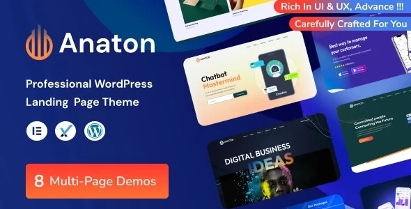 Anaton SaaS Landing Page WordPress Theme 1.0 GPL Theme