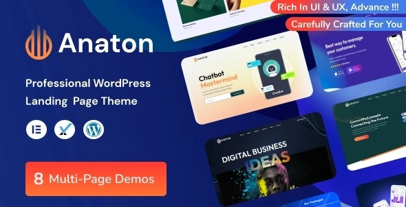 Anaton SaaS Landing Page WordPress Theme 1.0 GPL Theme