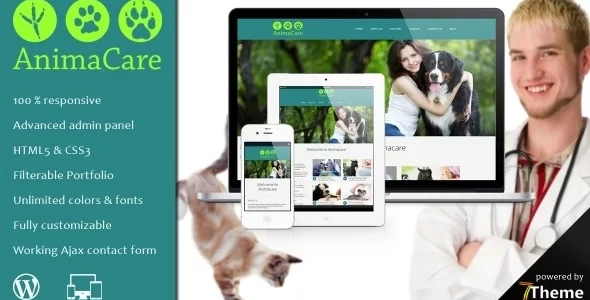 Animacare – a Veterinarian WordPress Theme 1.11 GPL Theme