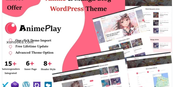 Anime Manga And Blog Magazine WordPress Theme 1.0.1 GPL Theme