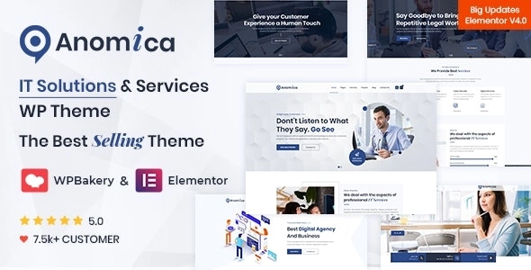 Anomica IT Solutions and Services WordPress Theme 4.3 GPL Theme