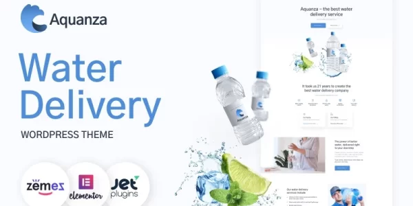 Aquanza Water Delivery WordPress Theme 1.0 GPL Theme