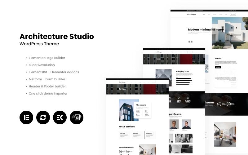 Architeque Architecture Studio WordPress Theme 1.0.2 GPL Theme