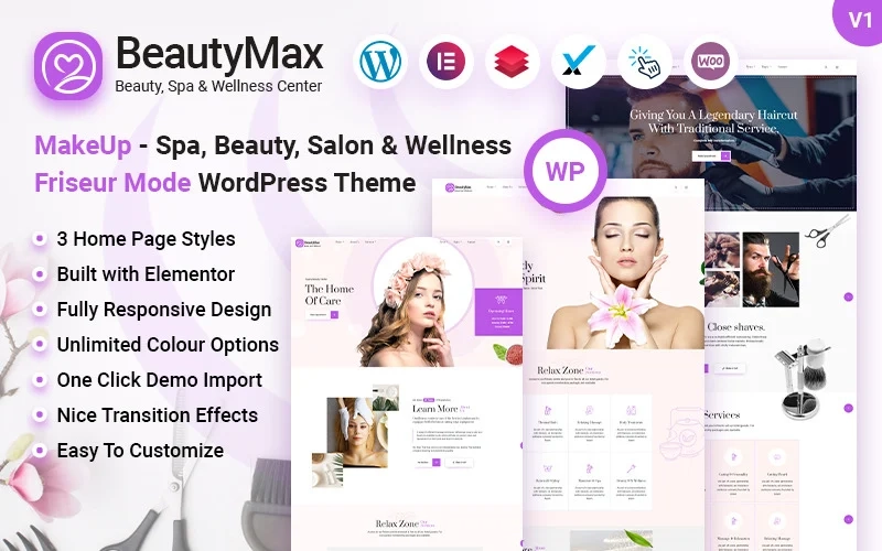 Beautymax Makeup Beauty Spa Salon Wellness Center WordPress Theme 1.0 GPL Theme