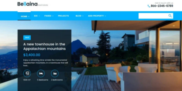 Bellaina – Real Estate Responsive WordPress Theme 1.0 GPL Theme