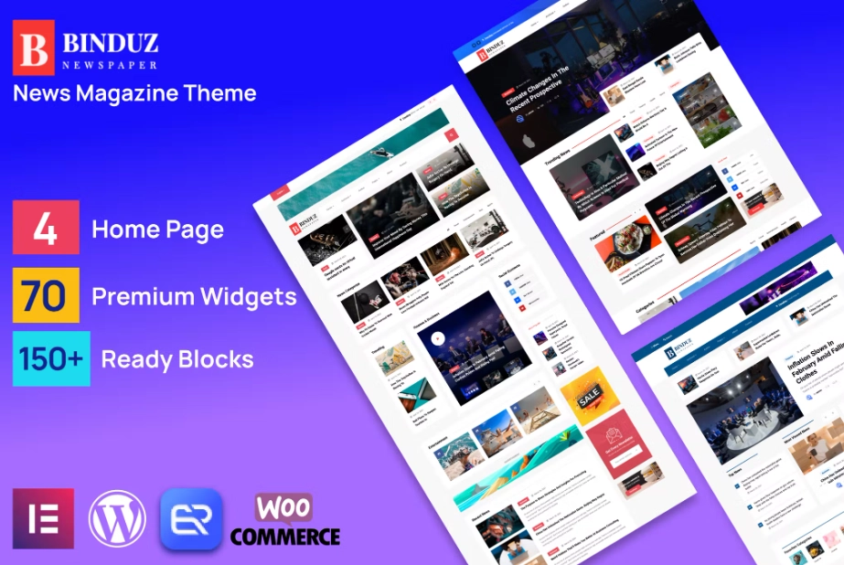 Binduz WordPress News Magazine Theme 2.0.0 GPL Theme
