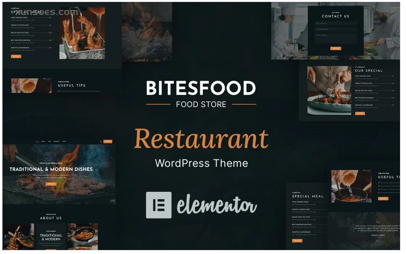 Bitesfood Cafe and Restaurant WordPress Theme 1.0.0 GPL Theme