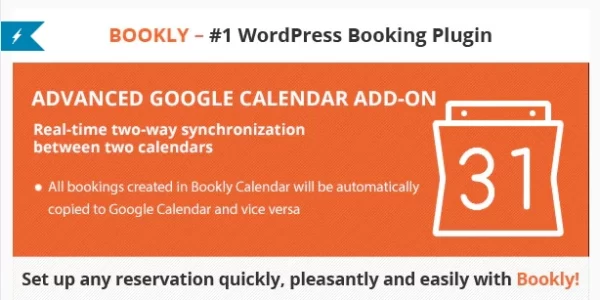 Bookly Advanced Google Calendar 2.7 GPL Plugins