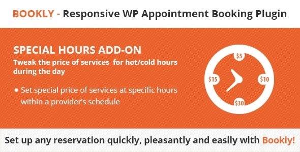 Bookly Special Hours (Add-on) 3.4 GPL Plugins