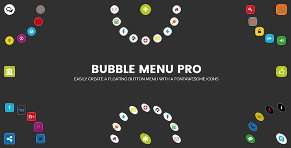Bubble Menu Pro creating awesome circle menu with icons 2.0 GPL Plugins