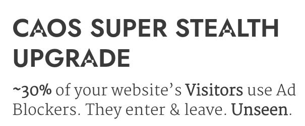 CAOS | Stealth Upgrade Host Google Analytics Locally for WordPress 2.1.2 GPL Plugins