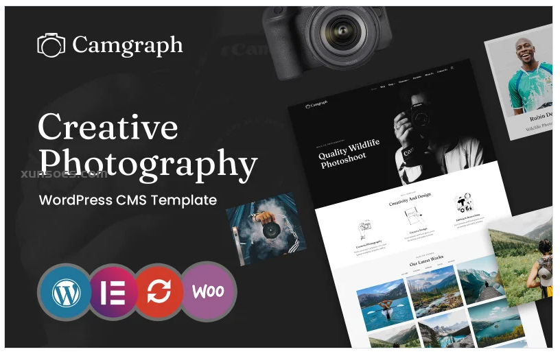 Camgaph Portfolio and Photography WordPress Theme 1.0.0 GPL Theme