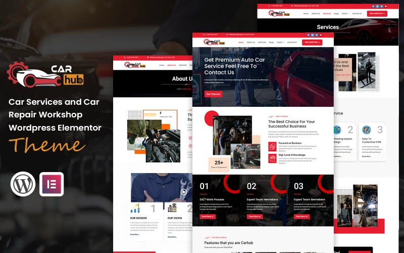 CarHub Auto Mechanic Car Service WordPress Template WordPress Theme 1.0.0 GPL Theme